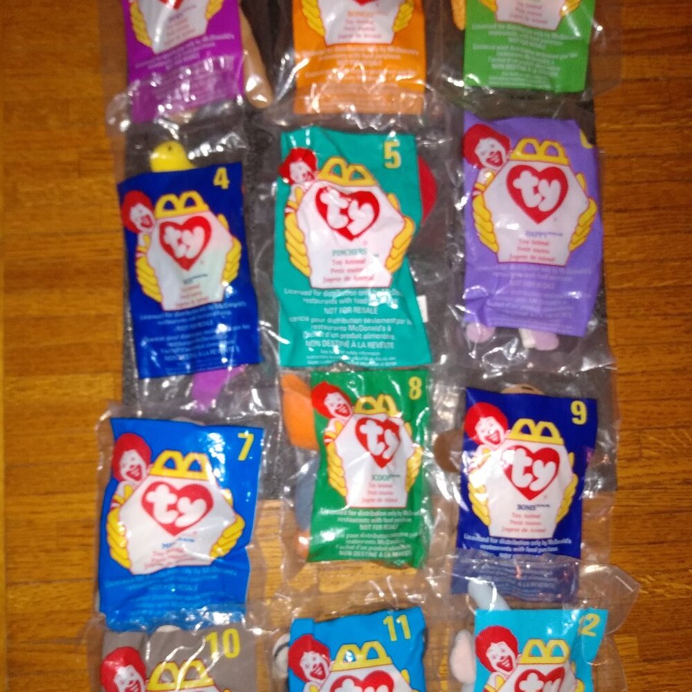 RARE 1998 COMPLETE BEANIE BABY SET WITH TAG ERRORS